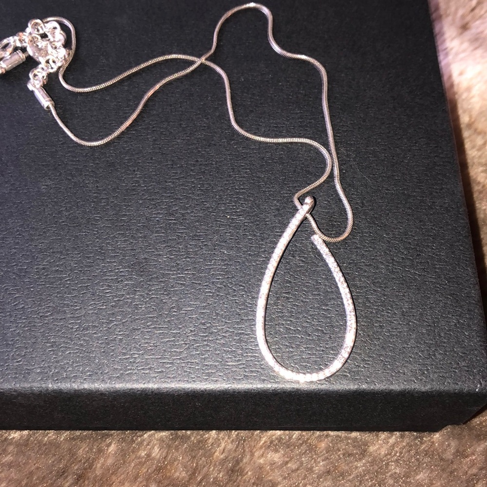 Brighton rhinestone hoop pave necklace